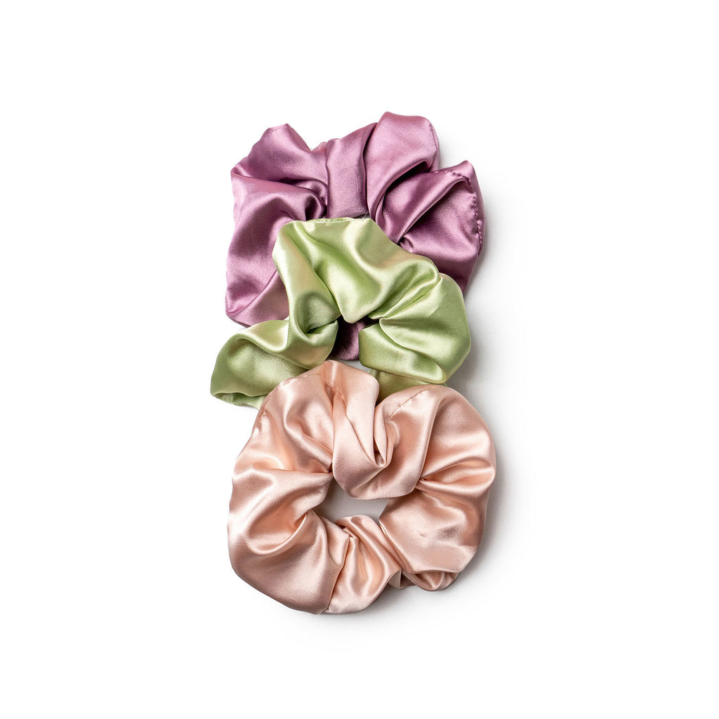 Lemon Lavender Mane Squeeze Oversized Satin Scrunchies 3pack *STOCKING STUFFER* - Be You Boutique