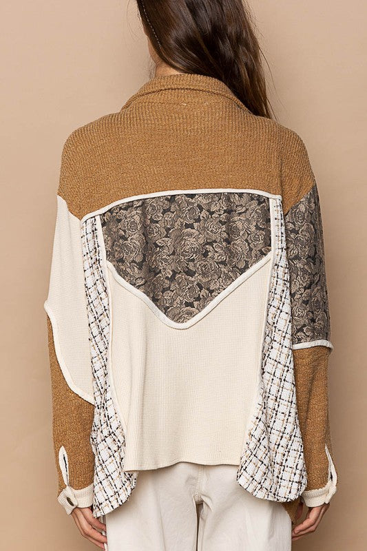 Milo Ribbed Relaxed Fit Long Sleeve Button Down Shirt Jacket - Be You Boutique