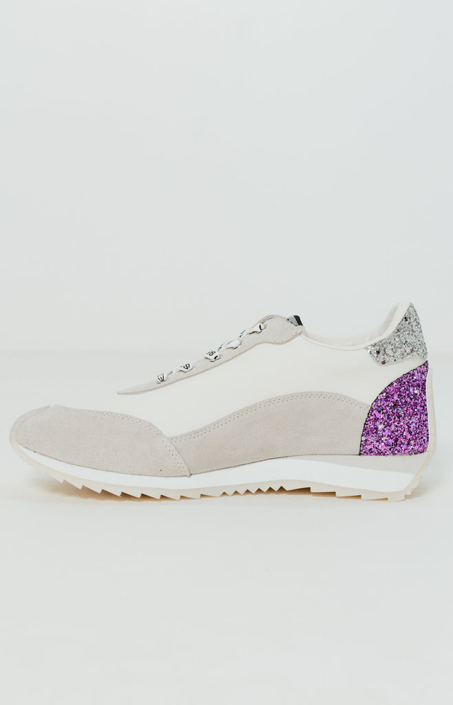 Vintage Havana Shooter Glitter Pop White/Gold/Purple Sneakers - Be You Boutique