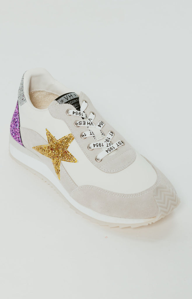 Vintage Havana Shooter Glitter Pop White/Gold/Purple Sneakers - Be You Boutique