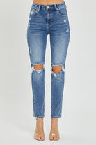 Risen Maverick High Rise Distressed Knee Skinny Jeans - Be You Boutique