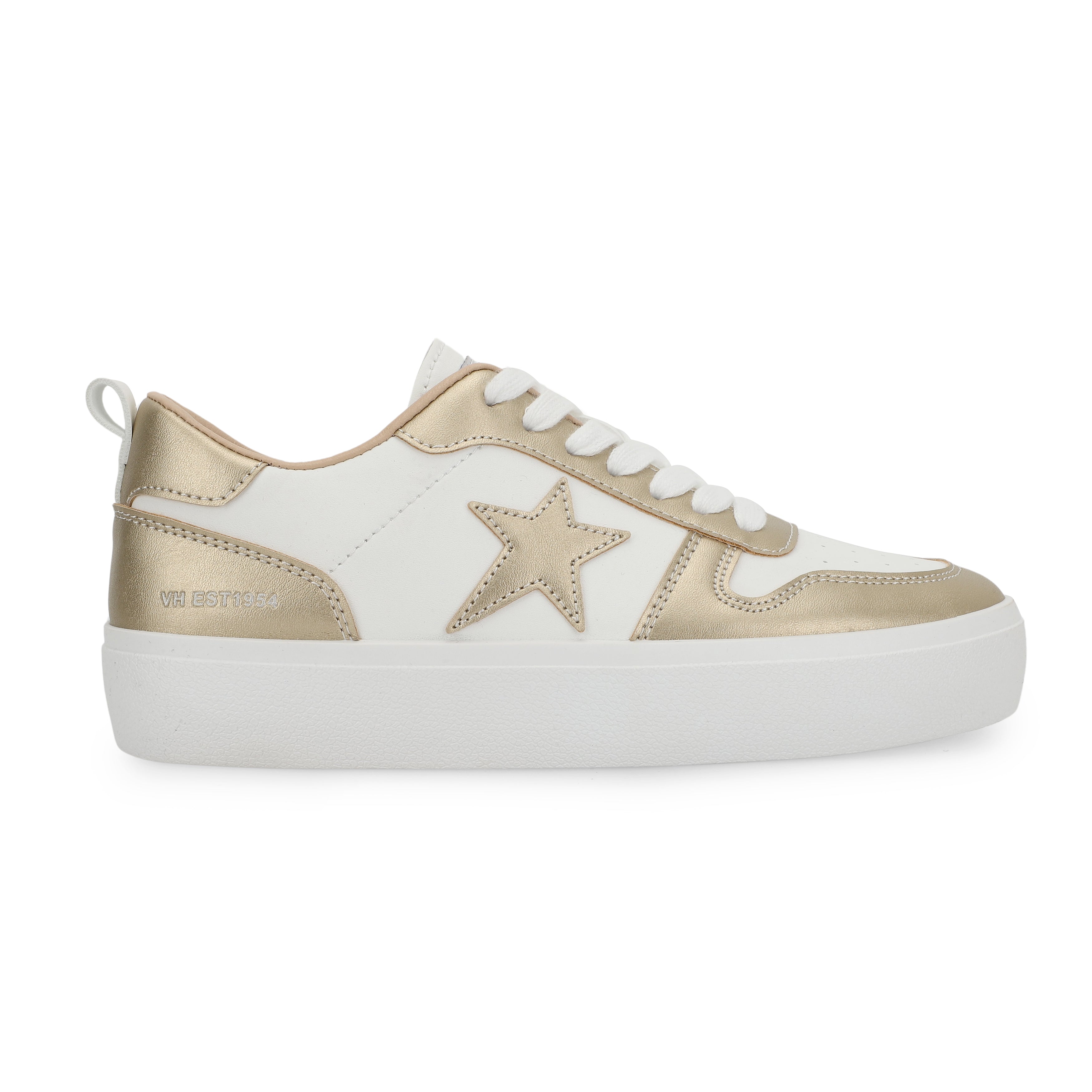 Vintage Havana Aura 3 Washed Gold Wedged Mid Top Sneaker - Be You Boutique