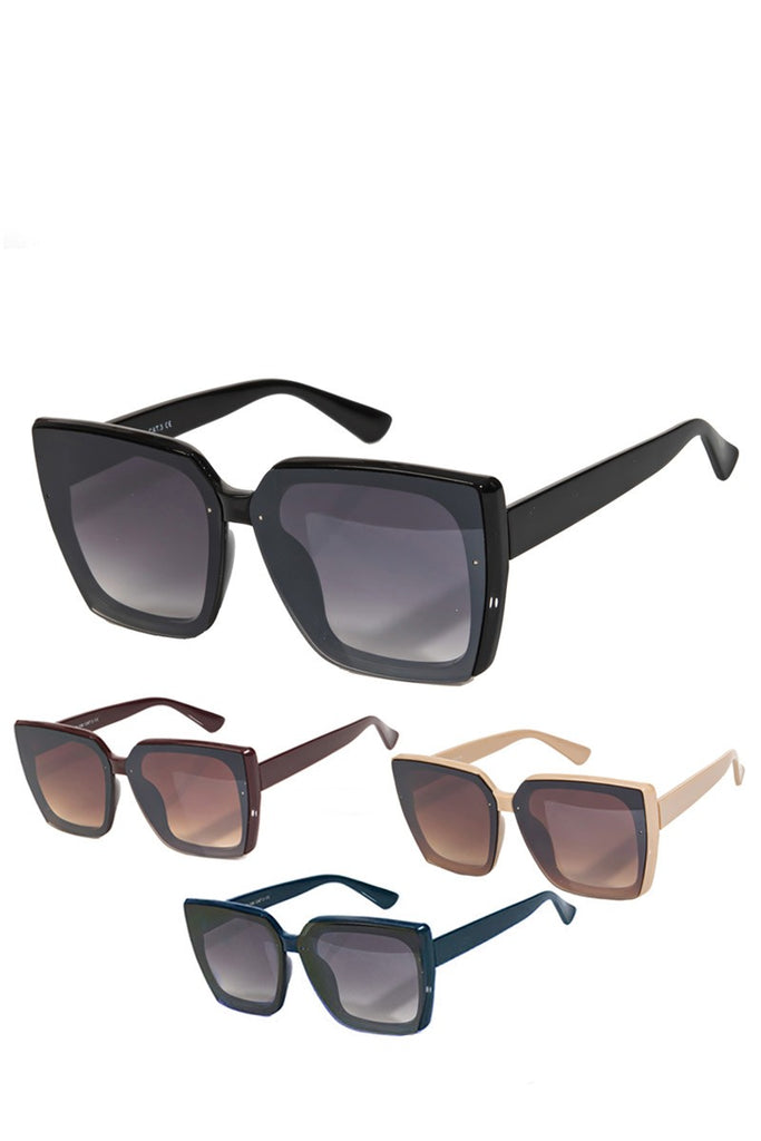 Ollie Oversized Thick Frame Square Fashion Sunglasses - Be You Boutique