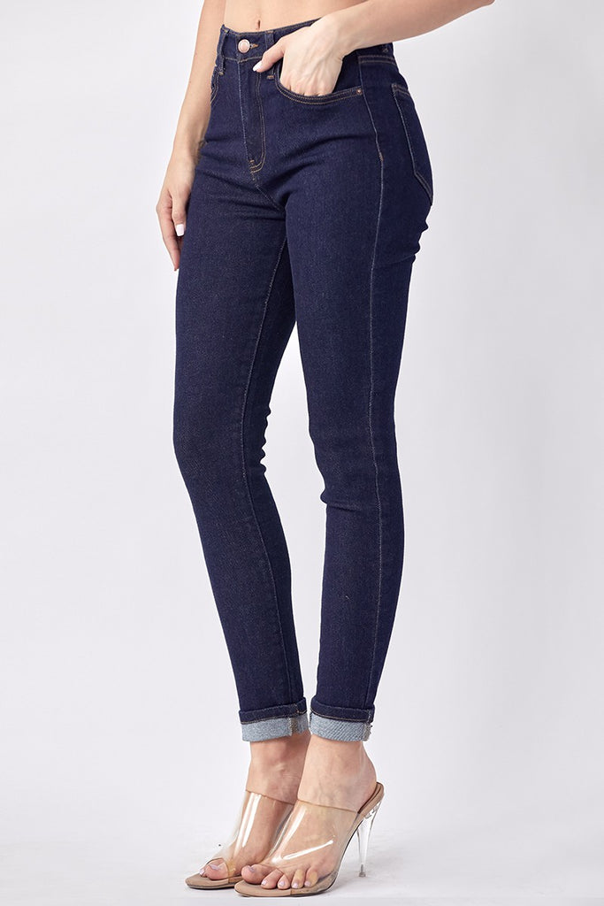 Risen Yancy High Rise Non Distressed Classic Skinny Jeans - Be You Boutique