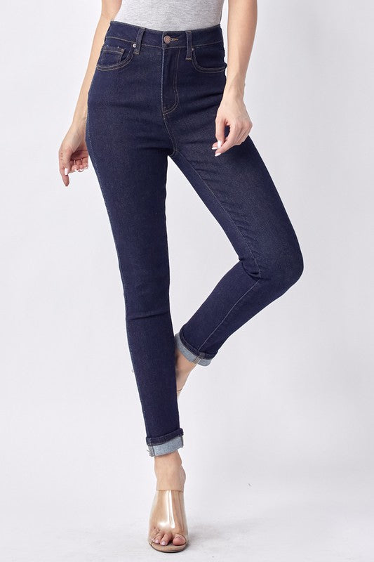 Risen Yancy High Rise Non Distressed Classic Skinny Jeans - Be You Boutique