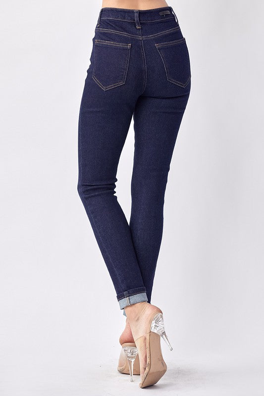 Risen Yancy High Rise Non Distressed Classic Skinny Jeans - Be You Boutique