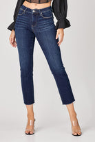 Risen John Mid Rise Straight Raw Edge Jeans - Be You Boutique