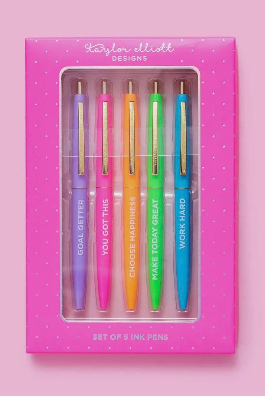 Pink Motivational Pen Set - Be You Boutique