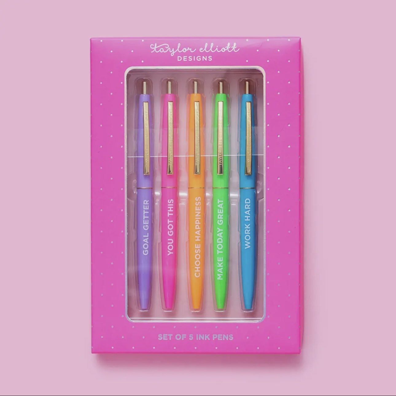 Pink Motivational Pen Set - Be You Boutique