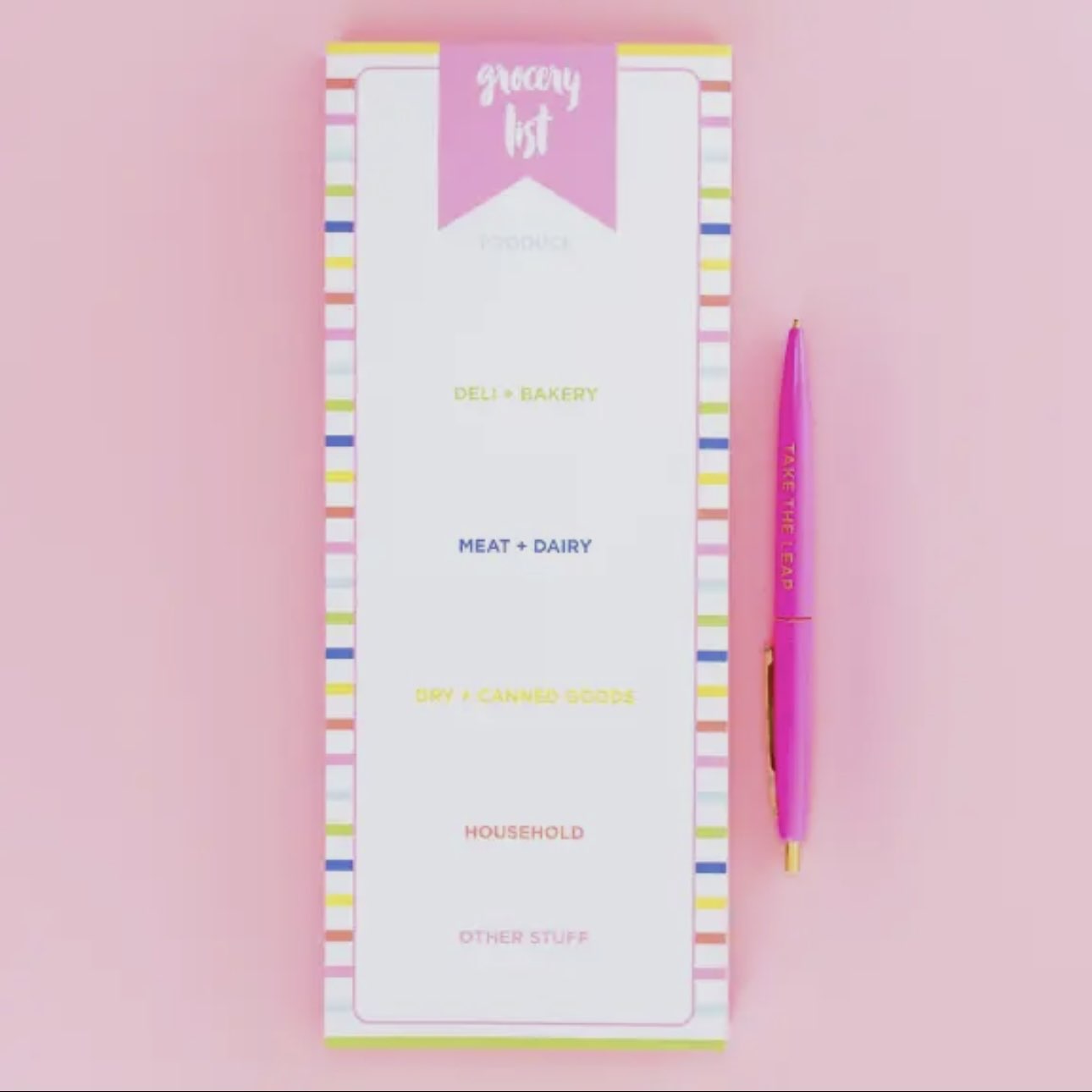 Striped Grocery List Pad with Magnet - Be You Boutique