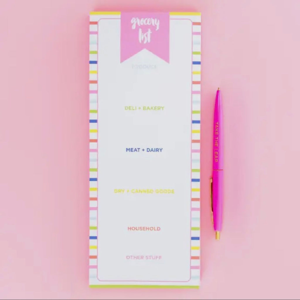 Striped Grocery List Pad with Magnet - Be You Boutique