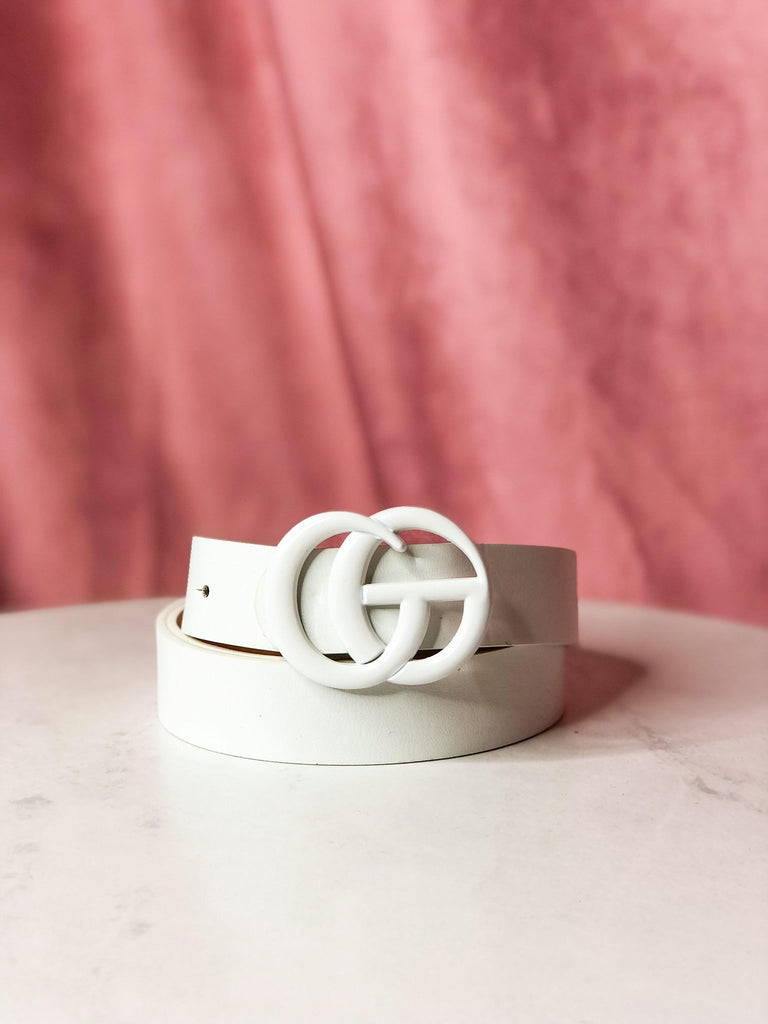 GiGi Slim Color Coated Buckle Belt ~ Taupe - Be You Boutique