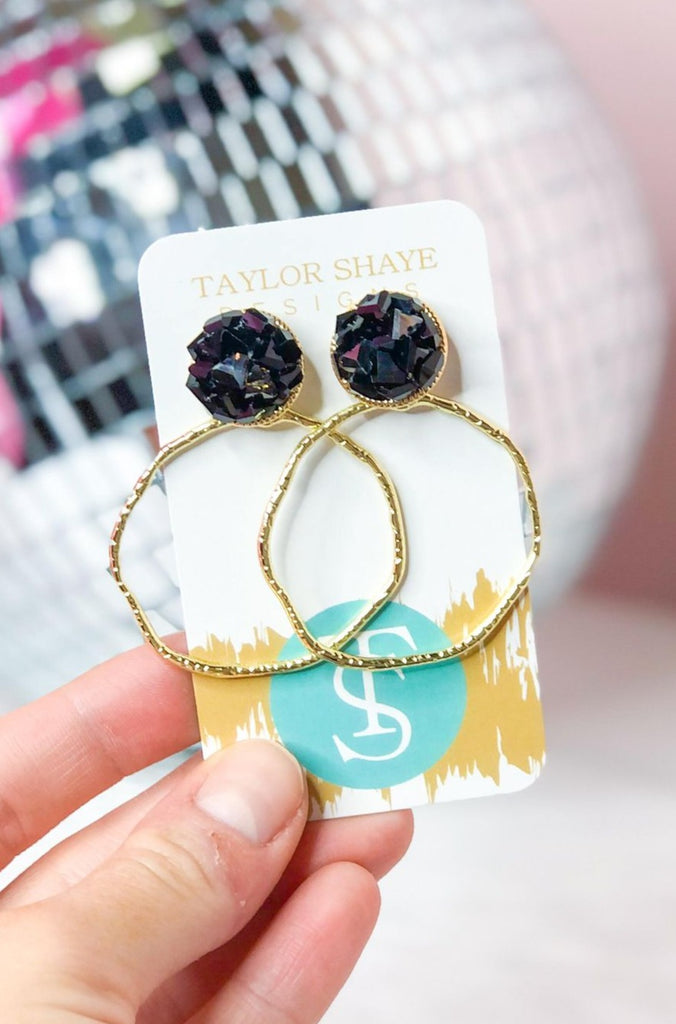 Taylor Shaye Glass Hoop Earrings - Be You Boutique