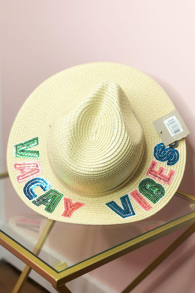 Vacay Vibes Sequin Summer Beach Hat - Be You Boutique