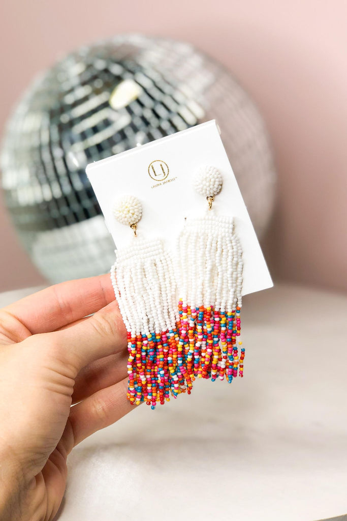 Colorful Confetti Seed Bead Tassel Earrings - Be You Boutique