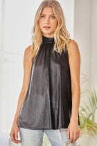 Callahan Flowey Mock Neck Blouse Top - Be You Boutique