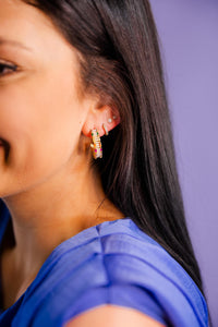 Taylor Shaye Avery Hoop Rainbow Earrings - Be You Boutique