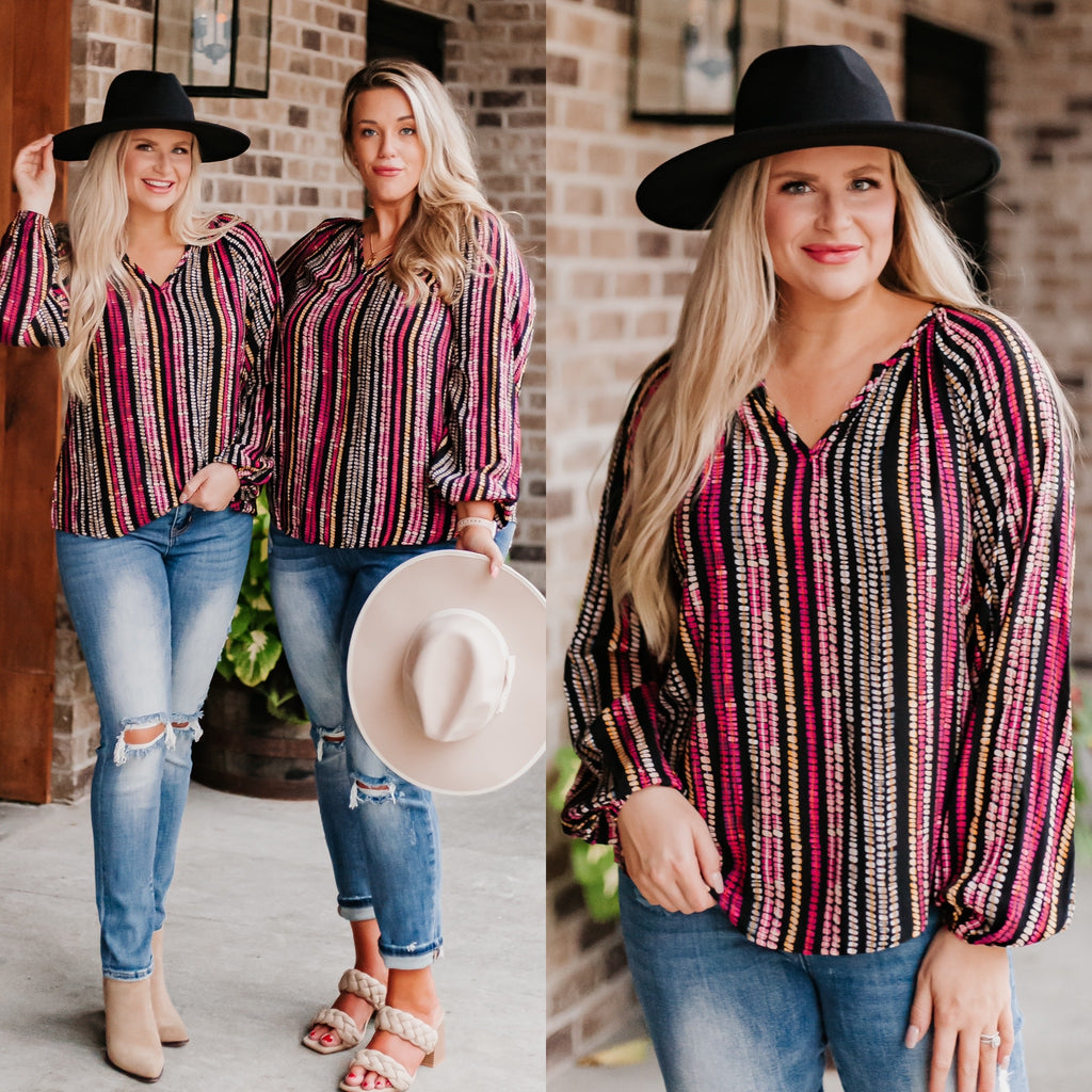 Dena Multi Dot Print Blouse - Be You Boutique