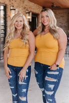 Cathy Basic Reversible Seamless Tank ~ Mustard - Be You Boutique