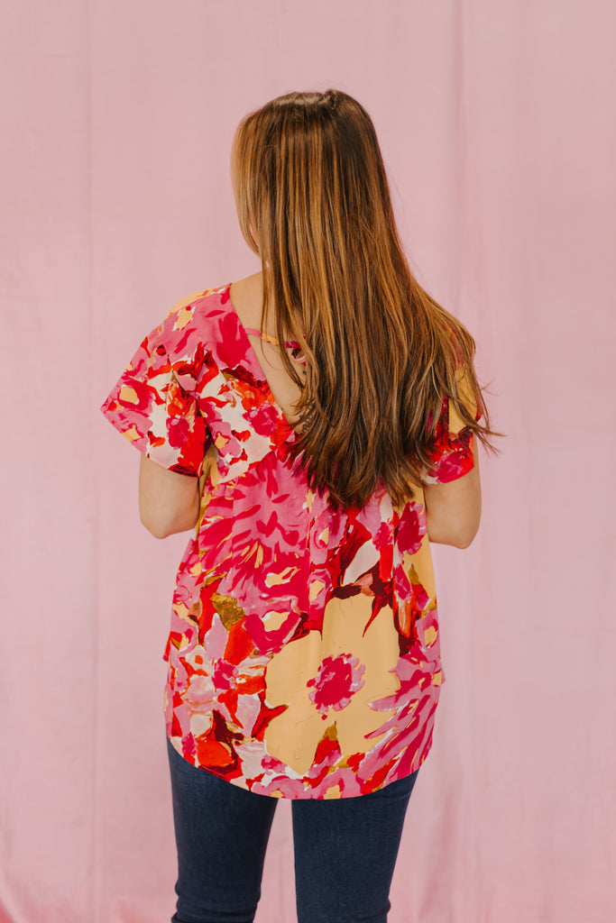 Mags Multi Floral Top - Be You Boutique