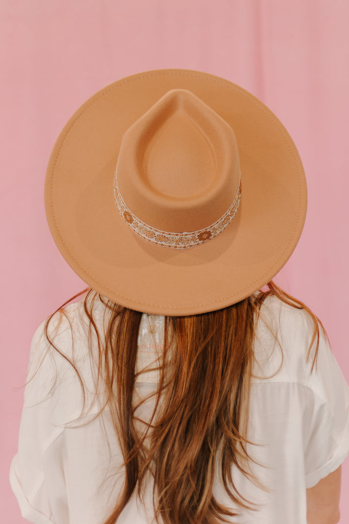 Fame Wide Brim Floral Ribbon Hat - Be You Boutique