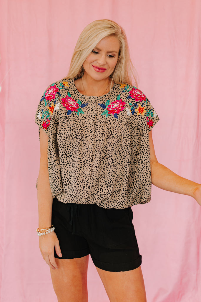 Aurelia Ditzy Print Blouse - Be You Boutique