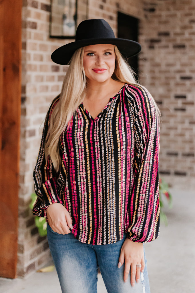 Dena Multi Dot Print Blouse - Be You Boutique