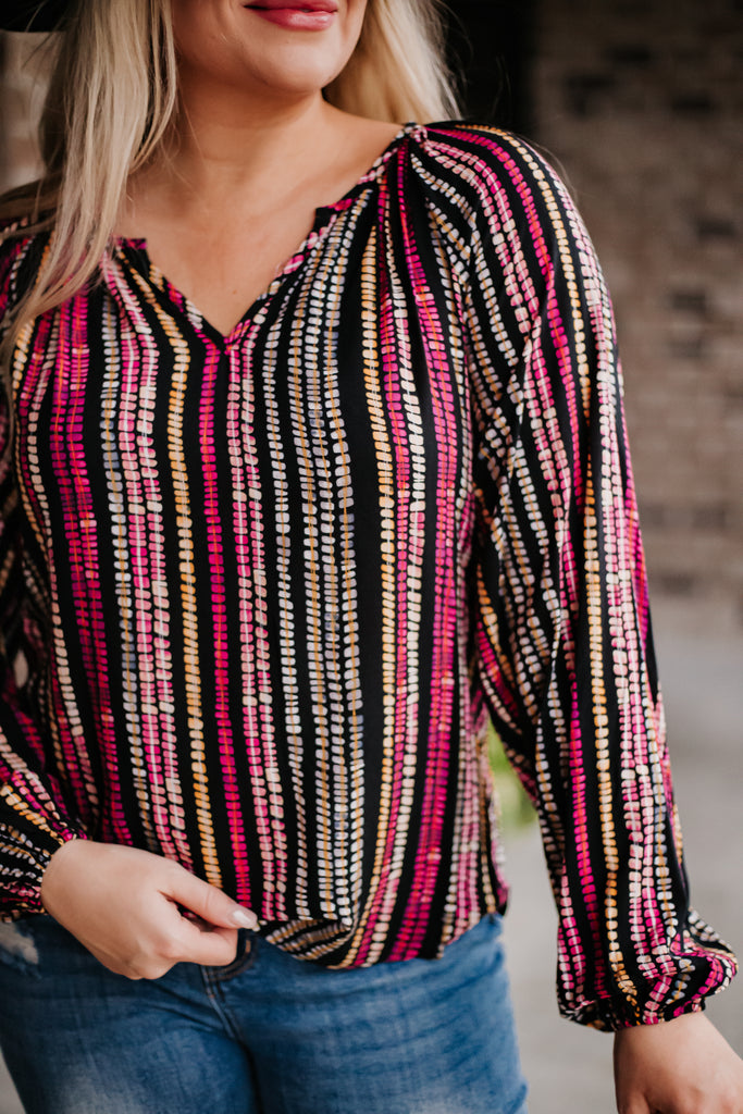 Dena Multi Dot Print Blouse - Be You Boutique