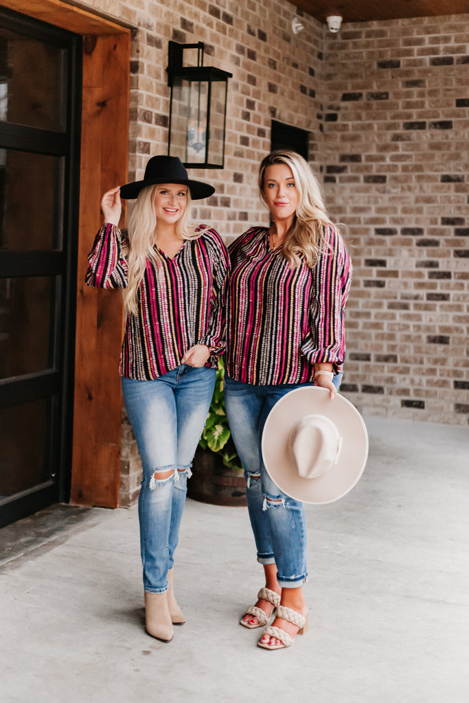 Dena Multi Dot Print Blouse - Be You Boutique