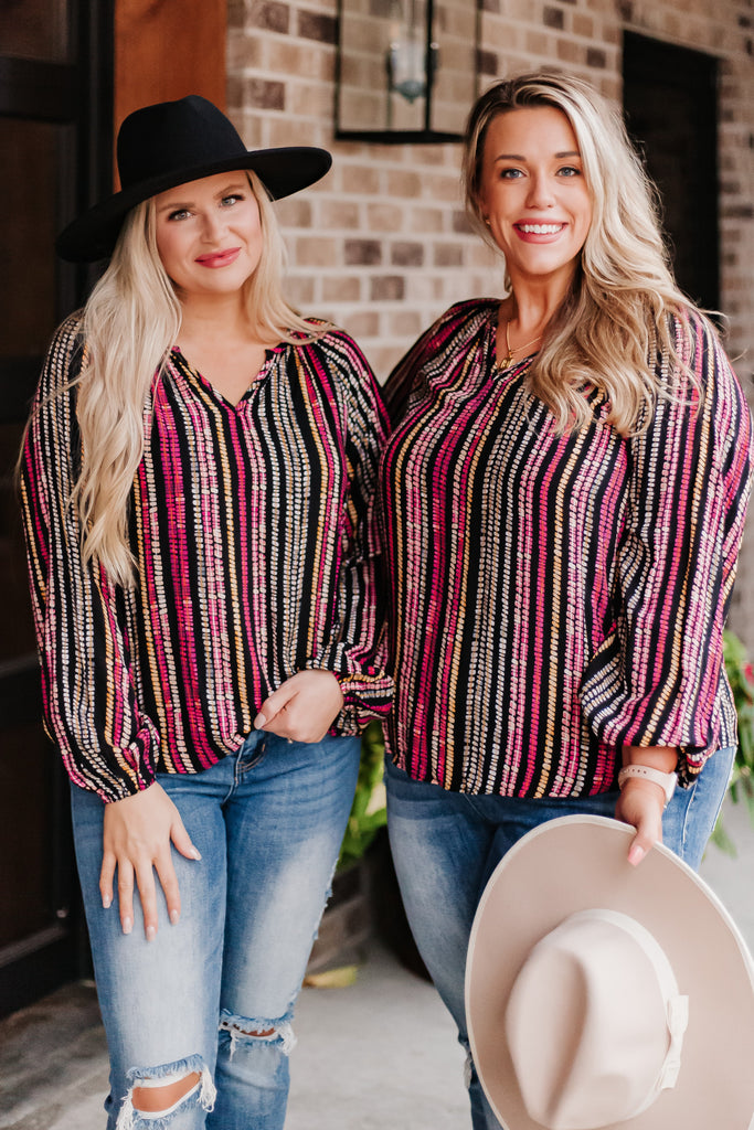 Dena Multi Dot Print Blouse - Be You Boutique
