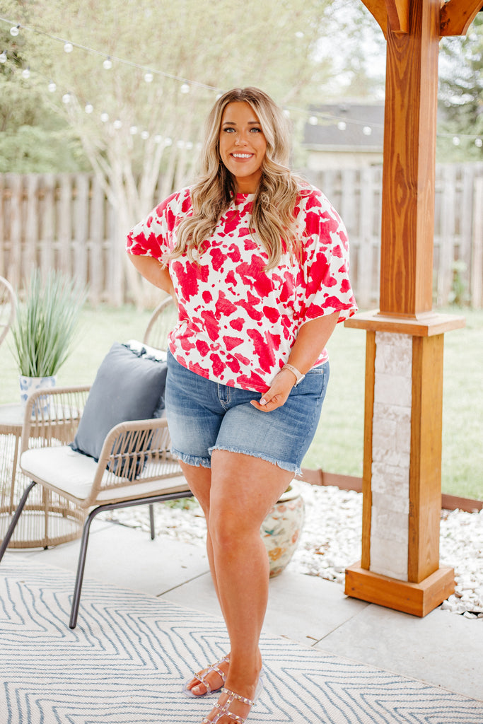 Honey Moo-nin' Cow Print Tee - Be You Boutique