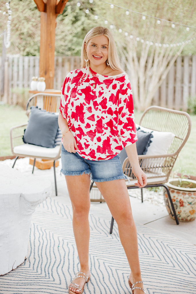 Honey Moo-nin' Cow Print Tee - Be You Boutique