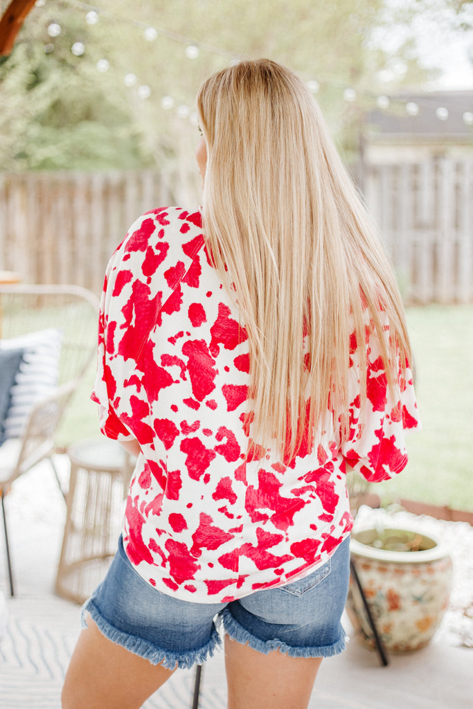 Honey Moo-nin' Cow Print Tee - Be You Boutique