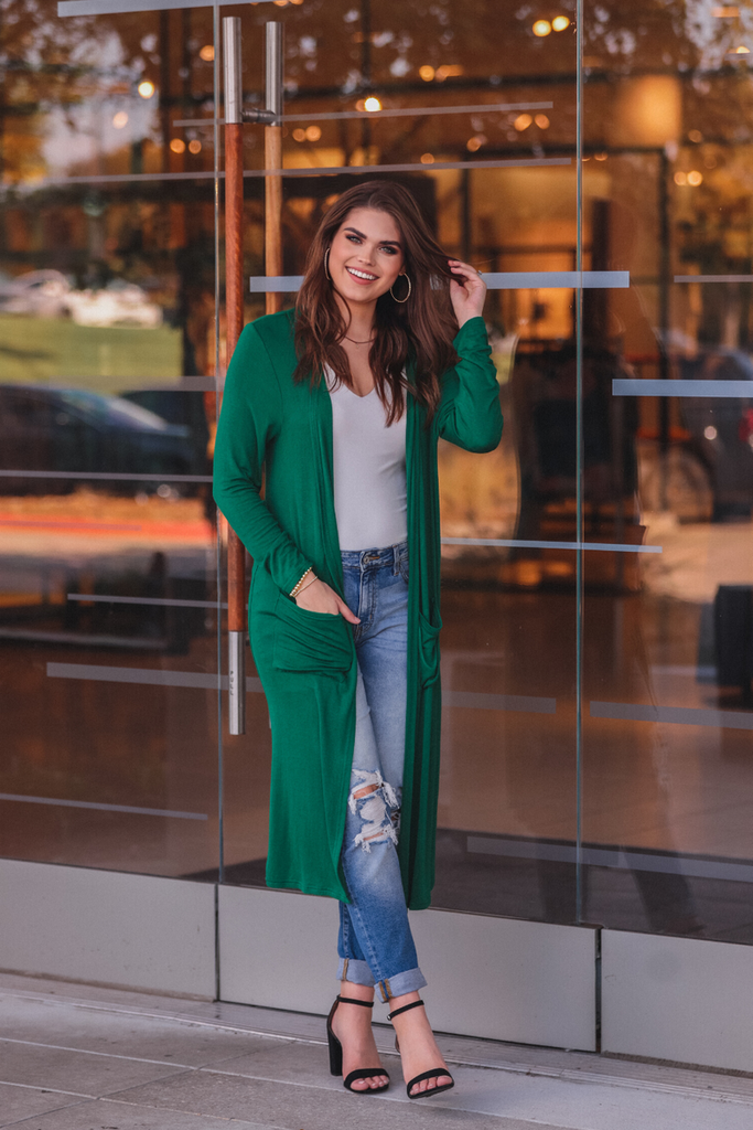 Spiced Up Long Sleeve Cardigan with Pockets - Be You Boutique