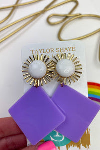 Taylor Shaye Daphne Acrylic Diamond Earrings - Be You Boutique