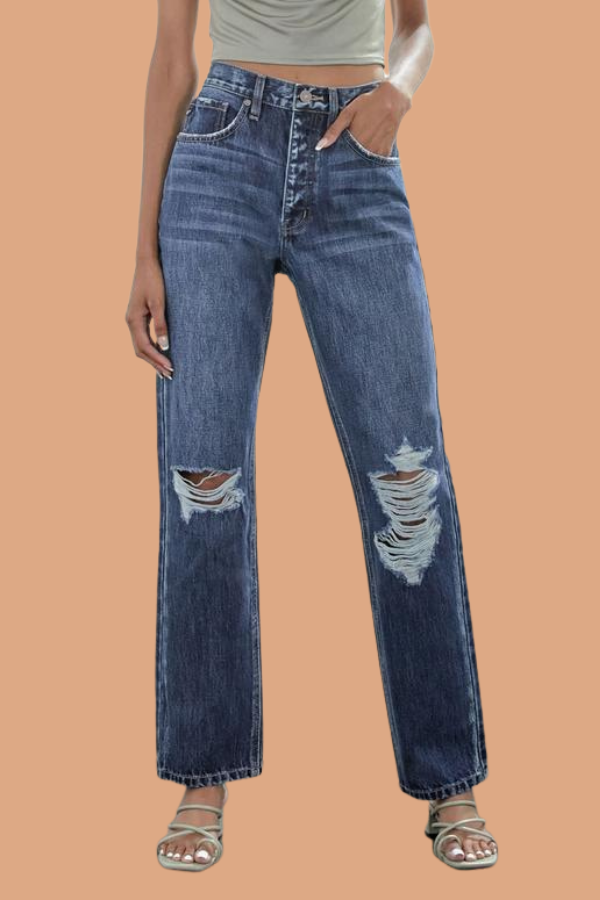 Kancan Dixon Ultra High Rise 90s Boyfriend Fit Jeans - Be You Boutique