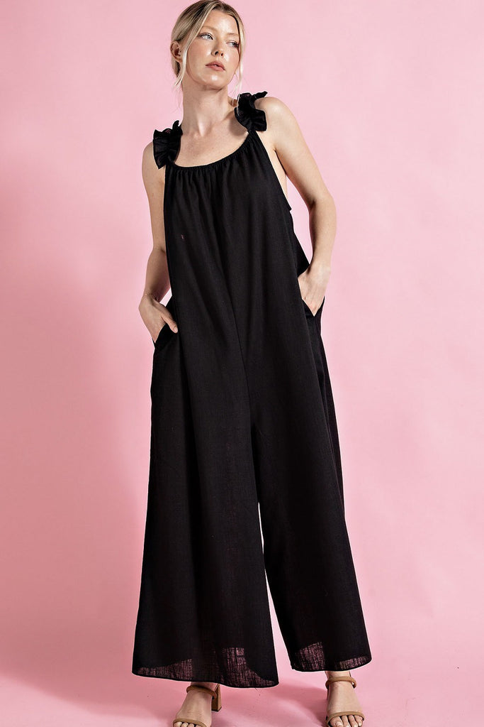 Morgan Ruffle Sleeveless Jumpsuit - Be You Boutique