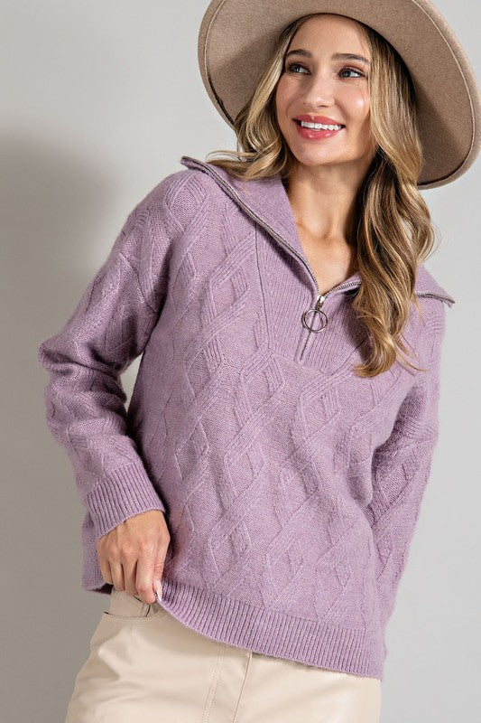 Arya Quarter Zip Pullover - Be You Boutique