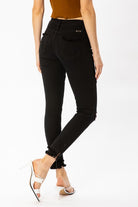 Kancan Emilia Mid Rise Ankle Skinny Jeans ~ Black - ShopBeYouBoutique