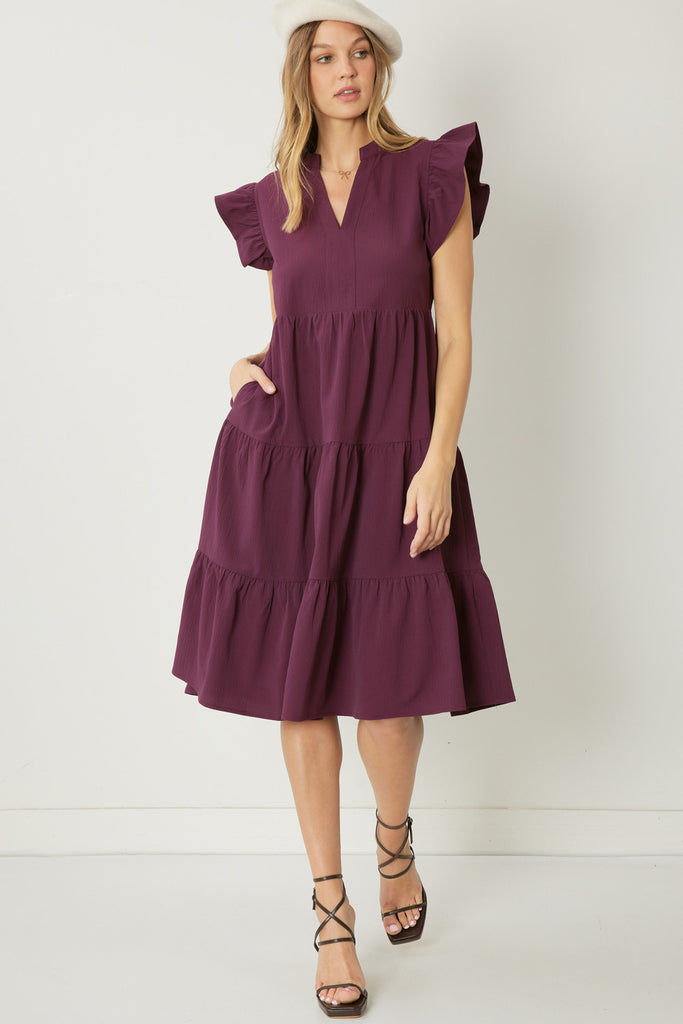 Jaylynn Tiered Midi Dress - Be You Boutique