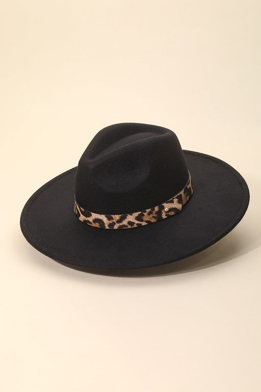 Fame Animal Print Belt Fedora - Be You Boutique