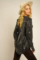 Jupiter Sequin Button Up Top - Be You Boutique