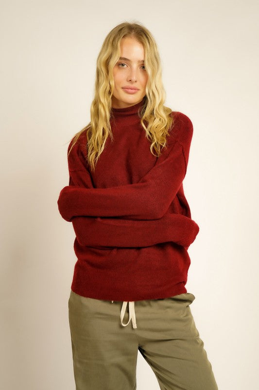 Carri Long Sleeve Turtle Neck Sweater - Be You Boutique
