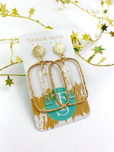 Taylor Shaye Gold Flake Stock Hoop Earrings - Be You Boutique