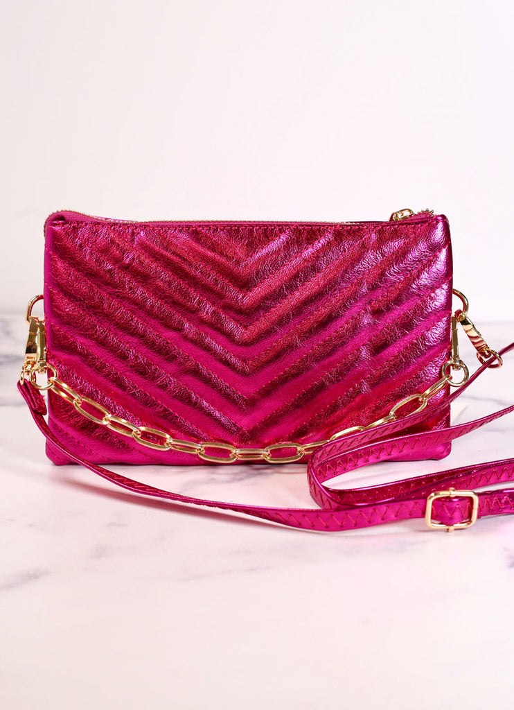 Sherman Quilted Metallic Crossbody - Be You Boutique