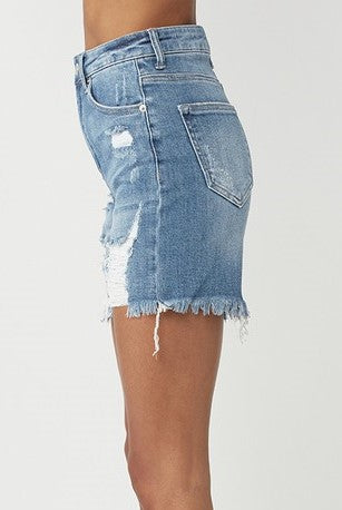 Risen Harrison High Rise Distressed Shorts - Be You Boutique