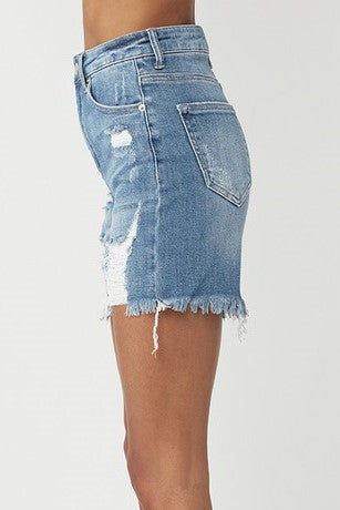 Risen Harrison High Rise Distressed Shorts - Be You Boutique