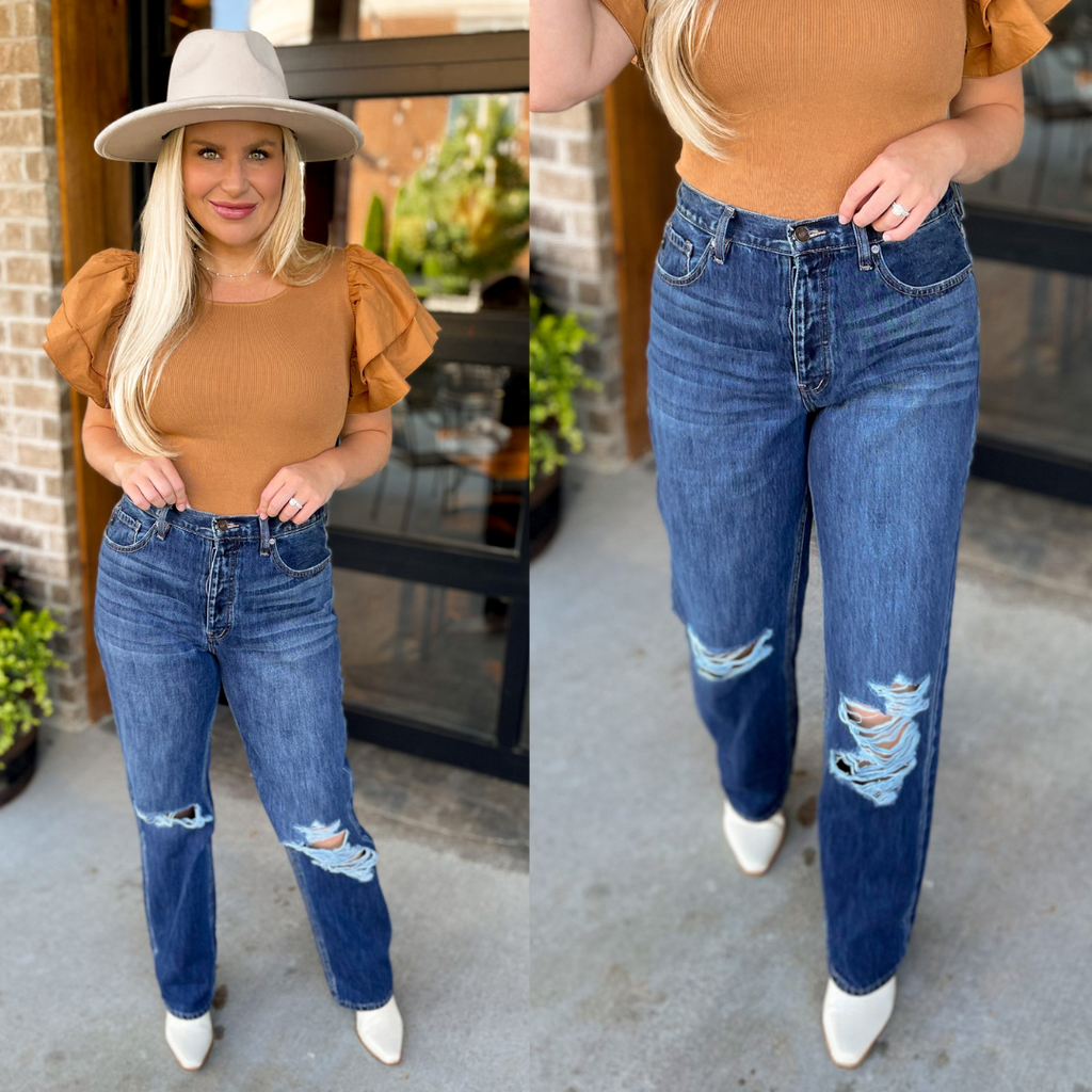 Kancan Dixon Ultra High Rise 90s Boyfriend Fit Jeans - Be You Boutique