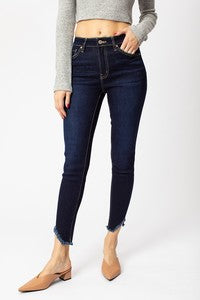 Kancan Reese High Rise Ankle Skinny ~ Dark - ShopBeYouBoutique