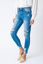 Kancan Tatum High Rise Distressed Ankle Skinny Jeans - ShopBeYouBoutique